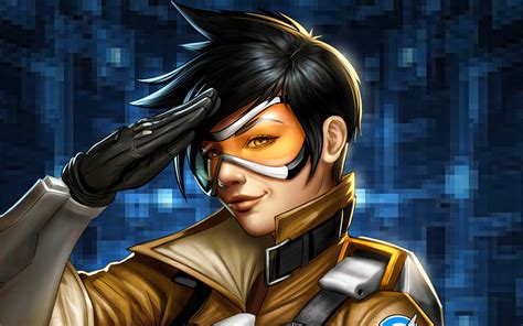 Download Wallpapers Tracer Overwatch Characters 2020 Games Cyber