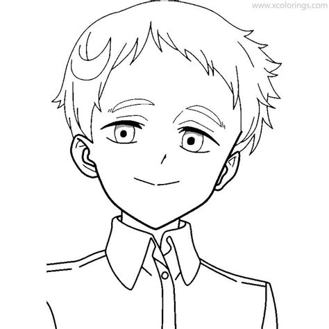 The Promised Neverland Coloring Pages Norman Outline Sketches Easy Easy Drawings Pencil