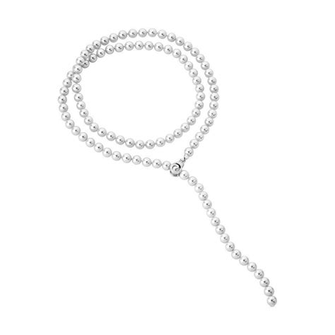 Majorica Necklace Woman Silver Pearls Necklace Silver Pearls Silver