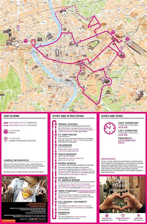 Rome Attractions Map Free Pdf Tourist City Tours Map Rome 2023