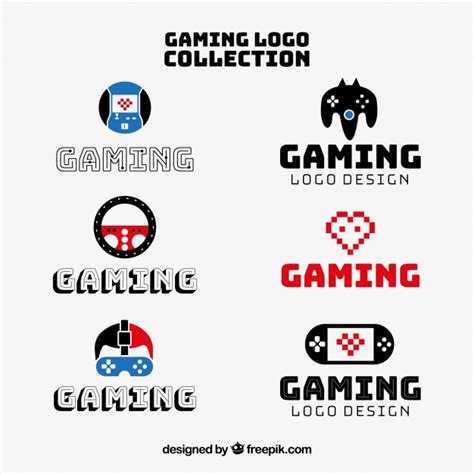 Descubre más posibilidades con estas maravillosas muestras de logotipos para tu añade texto e icono. Colección de logos de videojuegos con diseño plano ...