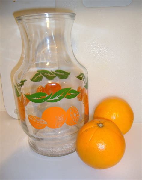 Vintage Orange Juice Carafe Pitcher By By Wintervillewonders