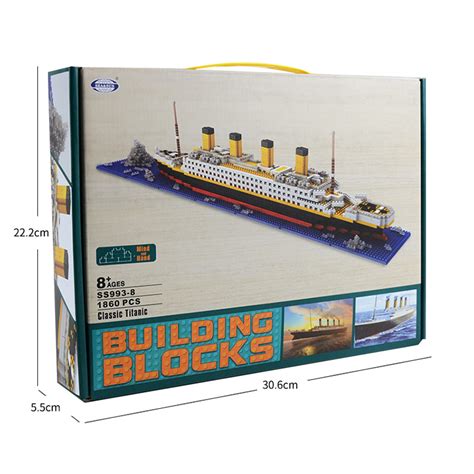 1860pcs High Quality Microworld 3d Plastic Titanic Ship Model Titanic