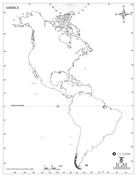 Mapa Mudo De América Curriculum Nacional Mineduc Chile