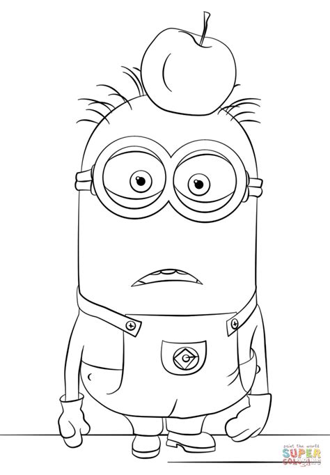 By best coloring pagesmarch 30th 2017. Minion Tom coloring page | Free Printable Coloring Pages