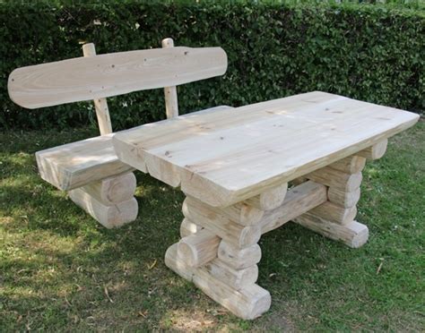 5 (2) siena garden klapptisch falun 120 cm x 80 cm x 74. Rustikaler Holz Gartentisch und Bank, massive Gartenmöbel ...