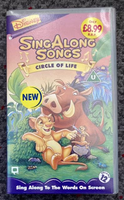 VINTAGE RARE WALT Disney VHS Sing Along Songs Circle Of Life EUR PicClick DE