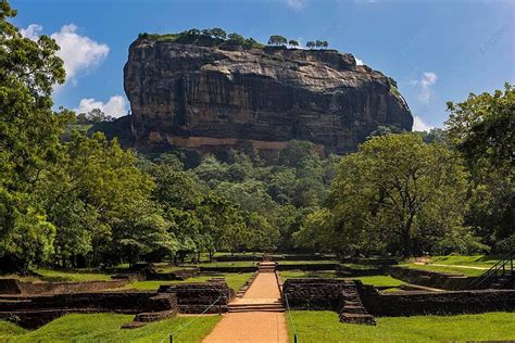 Sigiriyas Lion Rock Sri Lankas Top Attraction On A Clear Day Photo