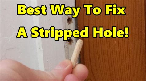 How To Fix Stripped Door Hinge Holes Youtube