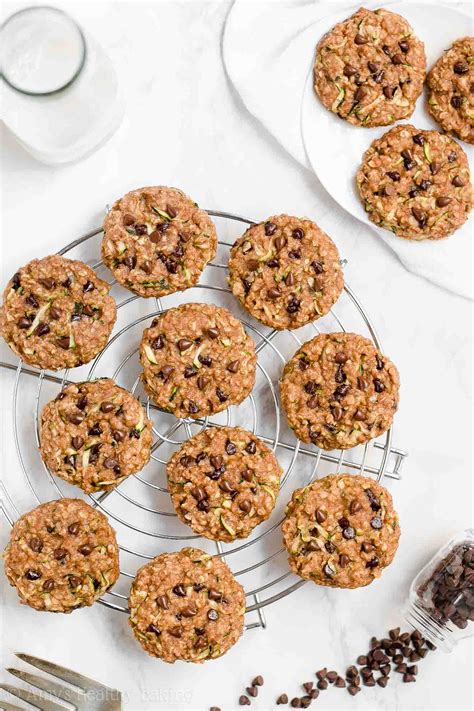 Healthy Chocolate Chip Zucchini Oatmeal Breakfast Cookies Amys