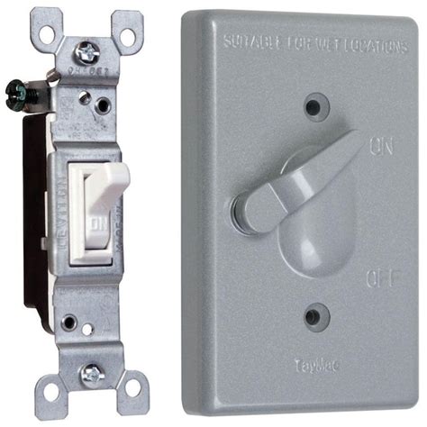 Taymac N3r Metal Gray 1 Gang Weatherproof Toggle Switch Cover For Small And Large Head Switches