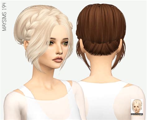 Sims 4 Hairs Miss Paraply Maysims 194 Hair Retextured