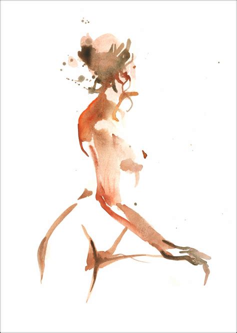 Nude Painting Drawing Figer Painting Watercolor