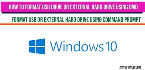 How To Format Usb Drive Or External Hard Drive Using Cmd Command Prompt