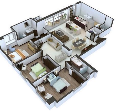 Amazing Style 24 3d House Plans Designs