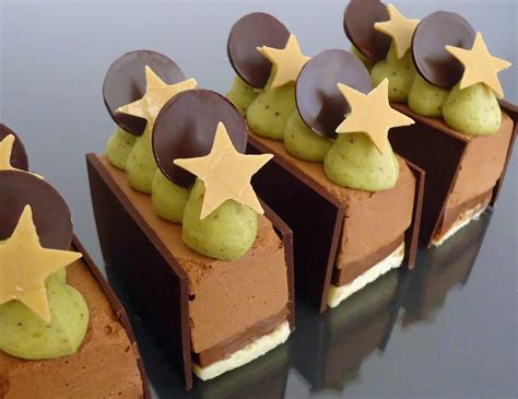 Dessert du nouvel an chocolat-pistache