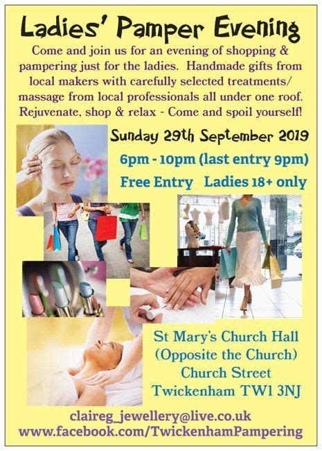 Ladies Pamper Evenings 2019 Pamper Evening Holistic Massage Massage Therapy