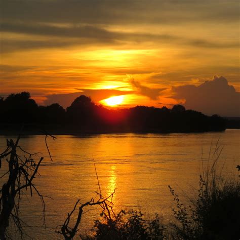 Another Beautiful African Sunset In South Luangwa Zambia African