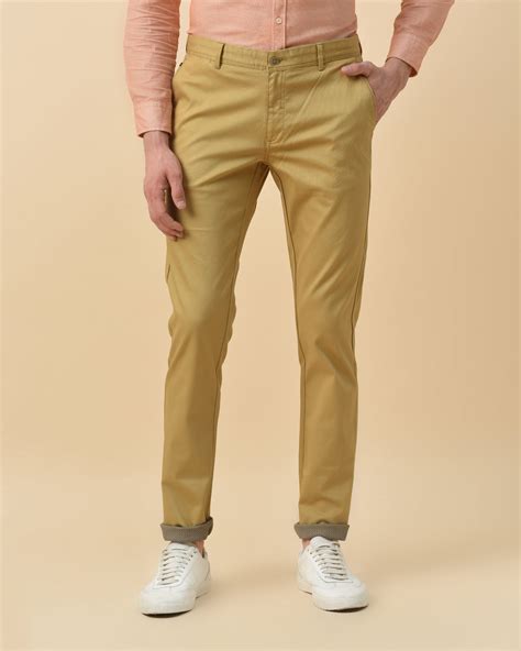 Arctic Casual Skinny Fit Khakis In Ochre Blackberrys Clothing