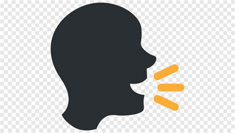 Hombre Hablando Ilustración Emoji Emoticon Símbolo Fluidez Discurso
