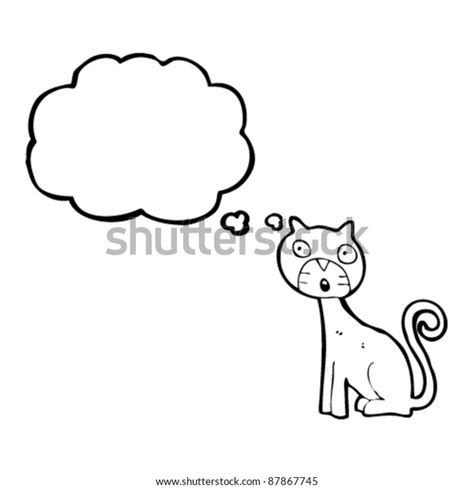 Shocked Cat Cartoon Stock Vector Royalty Free 87867745 Shutterstock