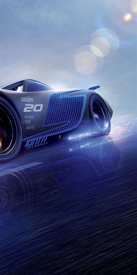 A Futuristic Car Driving On The Road With Bright Lights In The