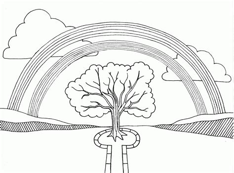 Preschool Coloring Pages Of Rainbows - Coloring Home
