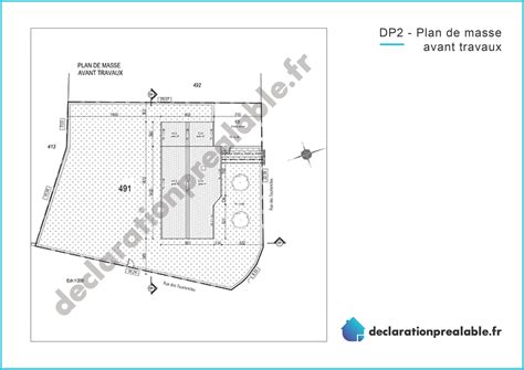 Declaration Travaux Abri De Jardin DP Plan De Masse