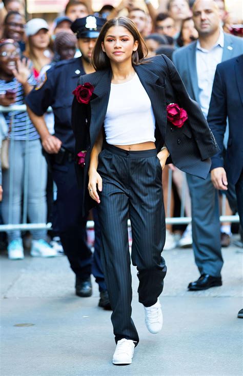 In A Seen Users Suit And Adidas In New York City 2017 Zendaya Suit