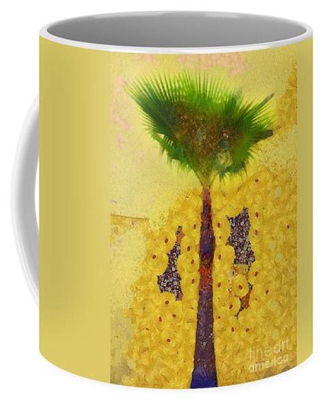 Golden Palm Tree Coffee Mug By Elisabeth Lucas Palm Trees Colorful