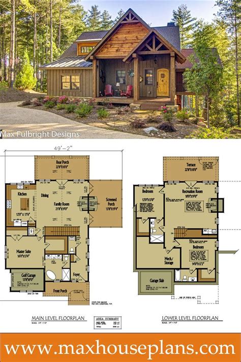 Small Cabin Home Plan With Open Living Floor Plan Rustic Cabin Design