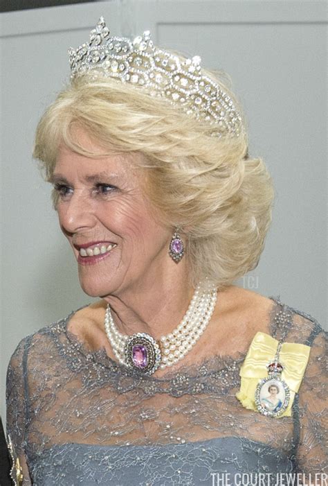 The Duchess Of Cornwall S Pink Topazes The Court Jeweller In Malta In November 2015 Camilla