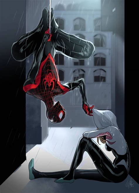 Spider Man Miles Morales Spider Gwen By Silent Voize R SpiderGwen
