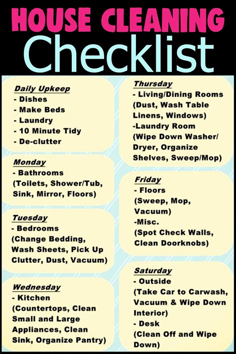 House Cleaning Checklist To Keep Your House Clean Realistic Cleaning