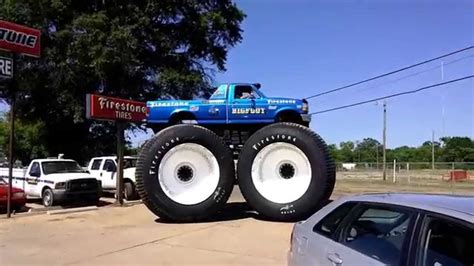 Bigfoot 5 Startup And Drive Off Tallest Truck In The World Hd Youtube