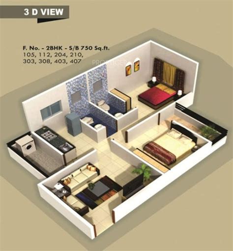 Square Feet Low Cost 2 Bedroom House Floor Plan Design 3d In Year