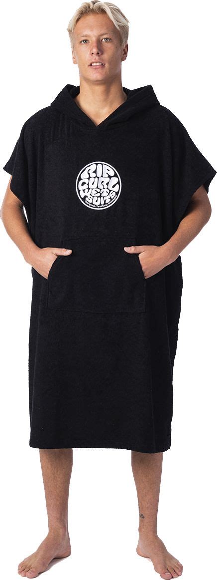 Rip Curl Icons Hooded Towel Black Swimwear Snowleader