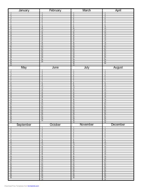 Free Printable Perpetual Calendar Template Free Printable Perpetual