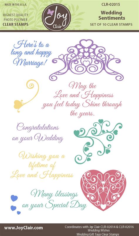 Wedding Sentiments Clear Stamps Wedding Sentiments For Cards Wedding