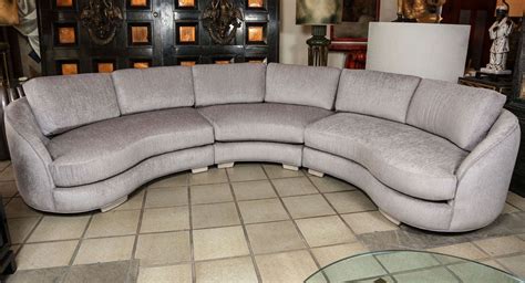 Beautiful Curved Sectional Sofa In Three Parts At 1stdibs
