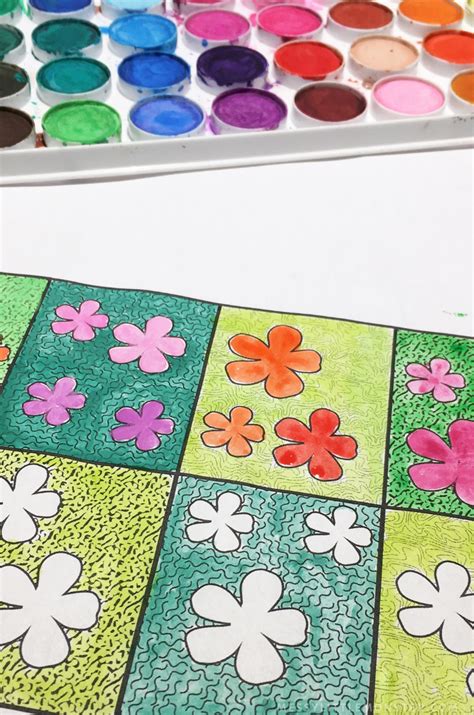 Flower Pop Art For Kids Inspired By Andy Warhols Flowers Messy