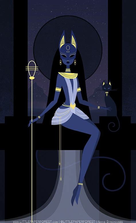 Diosa Egipcia Bastet By Nikkie Stinchcombe Arte De Egipto Producción