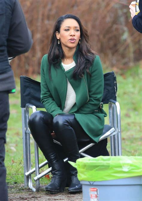 Candice Patton Film Scenes For The Flash Leather Celebrities