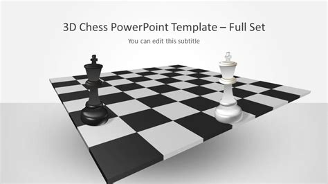 3d Chess Powerpoint Template With Full Set Slidemodel
