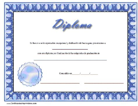 Diploma Para Imprimir Los Certificados Gratis Para Descargar E