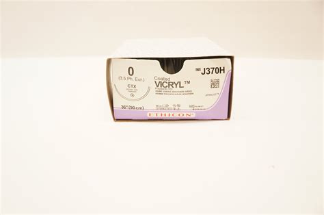Ethicon J370h 0 Coated Vicryl Stre Ctx 48mm 12c Taperpoint 36inch