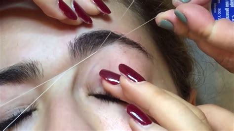 Eyebrows Threading 🧵 No Judge Please This Young Lady Like Her Brows To Stay Thick Youtube