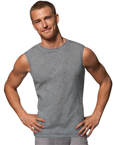 Hanes Men Crewneck Sleeveless Undershirts Walmart Com