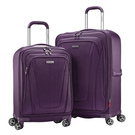 Samsonite Gt Dual 2 Piece Softside Luggage Set Purple Uk Clothing