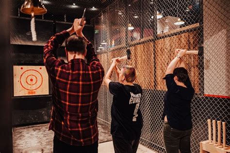 Urban Axe Throwing With A House Drink For Two At Whistle Punks Leeds